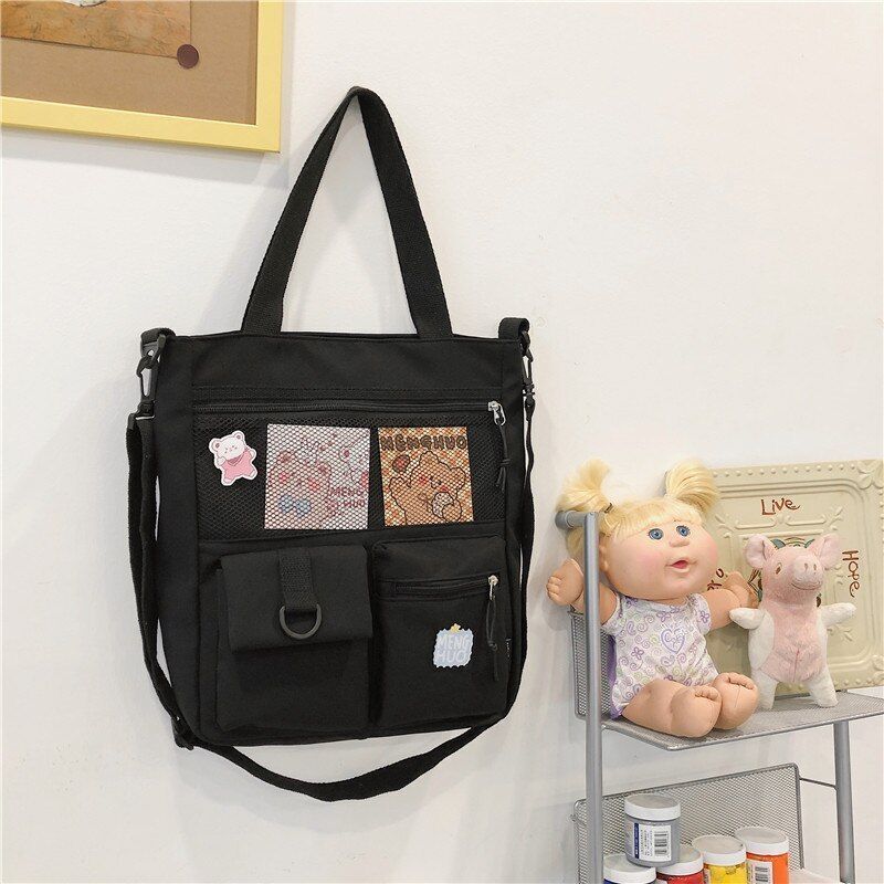 Large Capacity Shoulder Bag Fashionable Students Shoulder Bag Nylon Waterproof