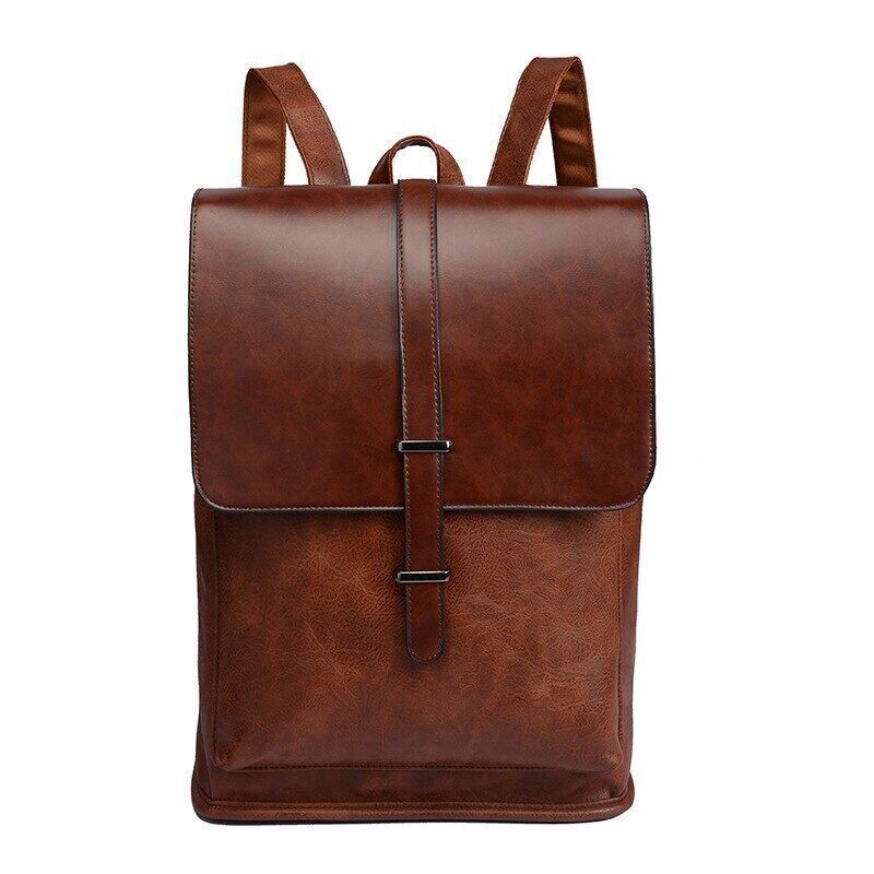 Laptop Backpack Men Bag Pack Leather Backpacks Travel Man School Bags College