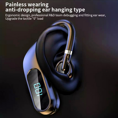 Trucker Wireless Bluetooth 5.0 Earpiece Headset Dual Mic Earbud Noise Cancelling