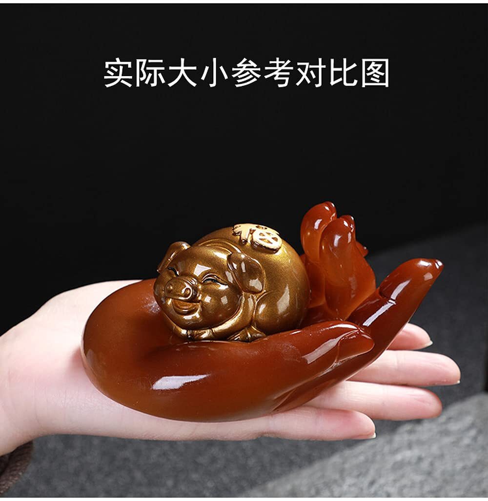 12cm Creativity Pig Color Changing Tea Pet Tea Play Tea Table Decor