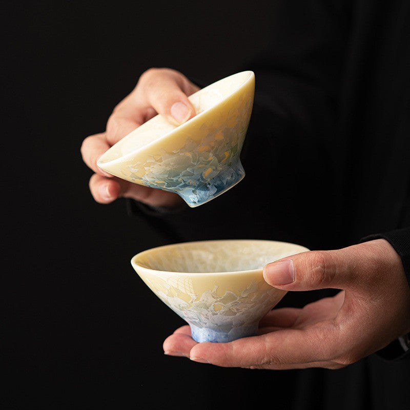 One Boutique Cup 80ml Crystalline Glaze Douli Tea Cup Kiln-fired Master Cup New