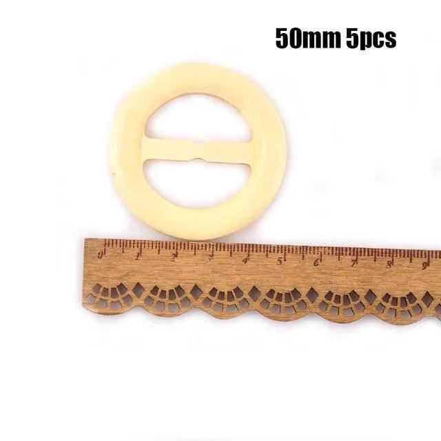 Wooden Round Ring Buckle Wood Windcoat Belt Buckles Garment Ornament Ac