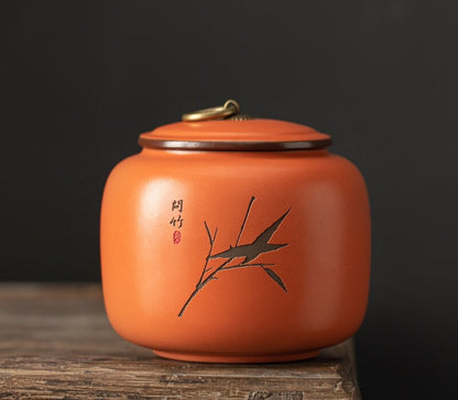 Sealed Canister For Loose Tea Real Yixing Zisha Purple Clay Jar With Lid Small