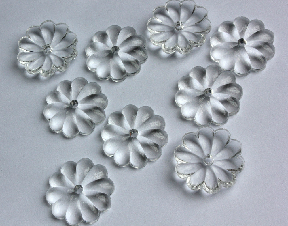 10PCS U PICK FLOWER ROSETTE CRYSTAL CHANDELIER GLASS DROP PENDANTS BEADS PARTS