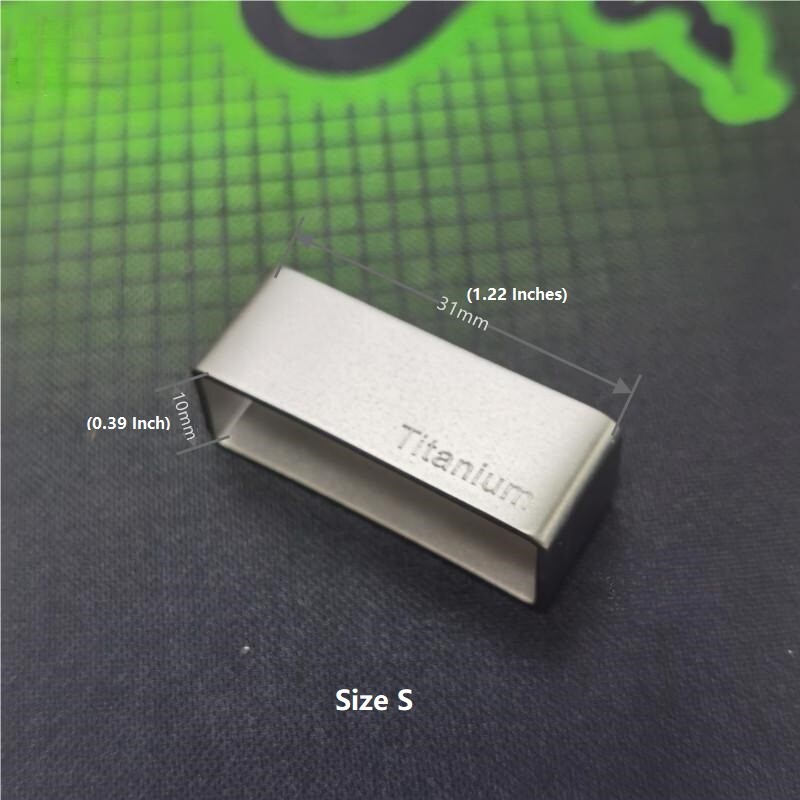 Pure Titanium Belt Loop Keeper Strap Ring Men's Belt Buckle Matte Leather Craft
