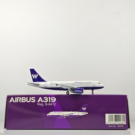 1:400 NG Models West Air Airbus A319 B-6412 Airplane Diecast Aircraft Model