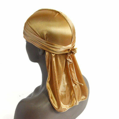 Satin Stretchy Cap Hip Hop Wigs Turban Bandana Headwear Solid Hair Accessories