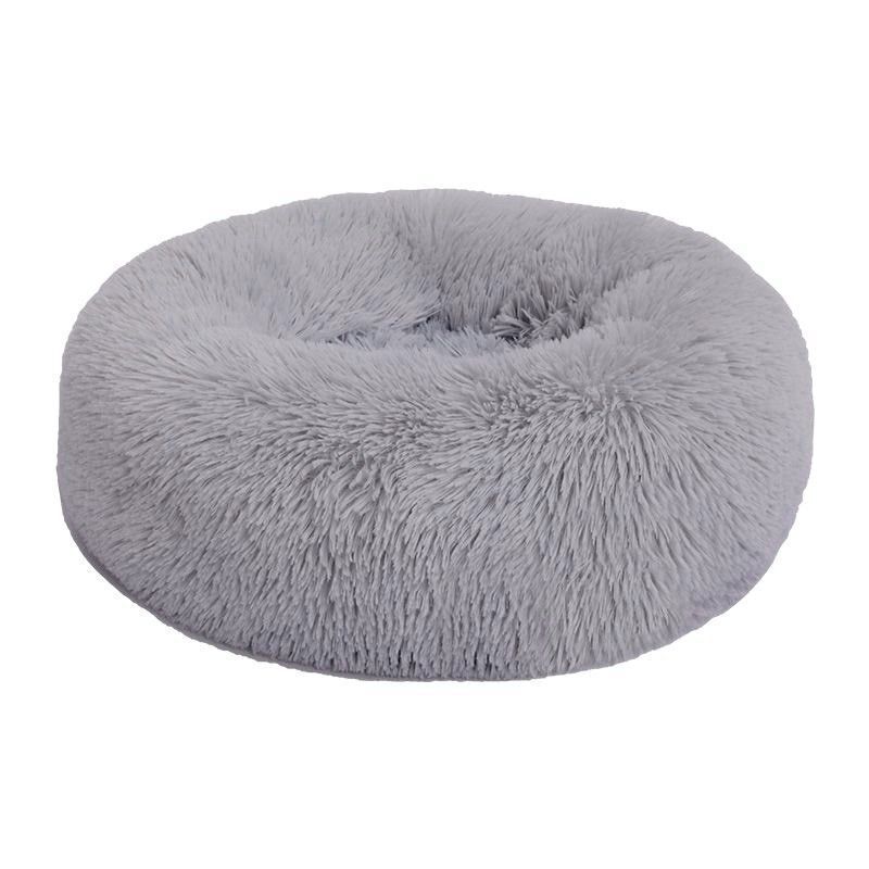 Cat Pet Beds Plush Round Kennel Dog Beddings Winter Warm Soft Mat Supply 40-50cm