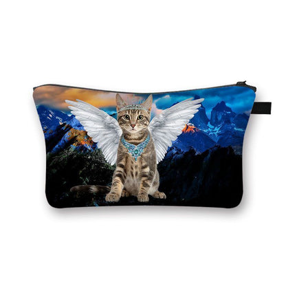 Cute Cat Print Cosmetic Case Makeup Bags Cosmetic Bags Travel Storage Organizers