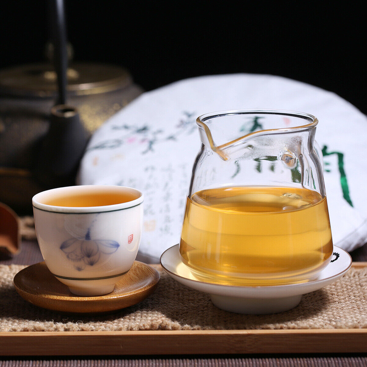 Yunnan Pu-erh Tea Cake Seven Seed Cake Raw Tea Spring Rhythm 357g Spring Tea