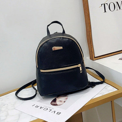 Women's Leather Backpack Satchel Trip Campus Female Rucksack Girls Shoulder Bag