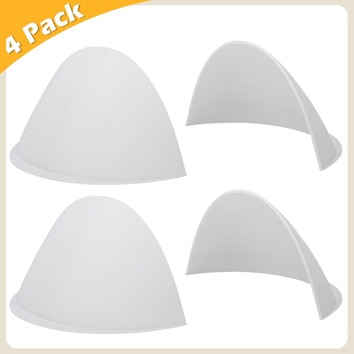4-Pack Stick-On Half Shades for Recessed Ceiling Lights – Glare Blocker & Light