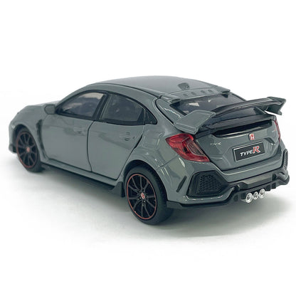 1/32 Honda Civic Type R Model Car Diecast Toy Cars Toys for Boys Kids Gifts Gray