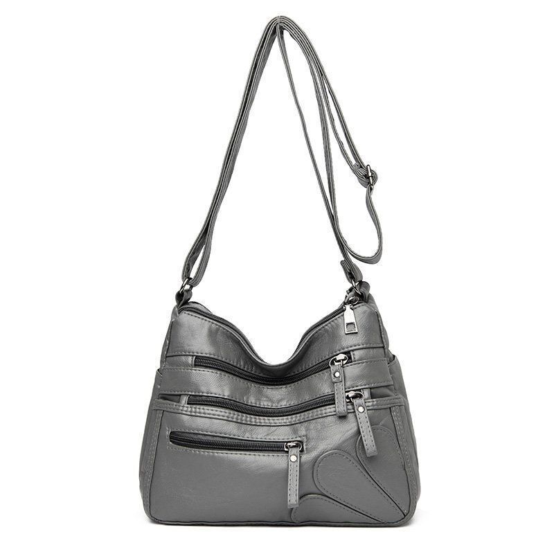High Quality Soft Leather Shoulder Bags Multi-Layer Crossbody Bag Handbag Purse