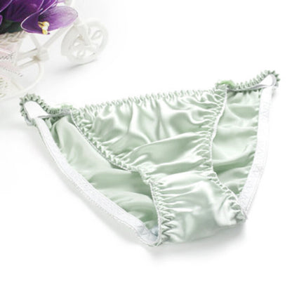 2pack Womens 100% Silk Low-Rise Bikinis Knickers Underwear Cheeky Hipster Briefs