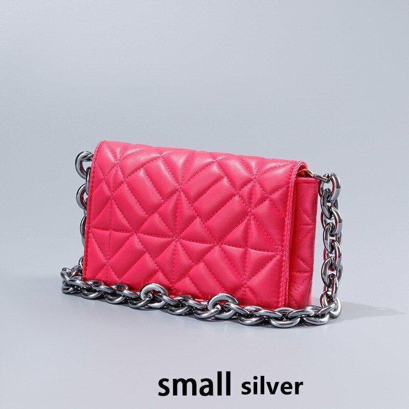 Handbag Green Small Flap Shoulder Bag Chain Clutch Bags Polyester Square Purse