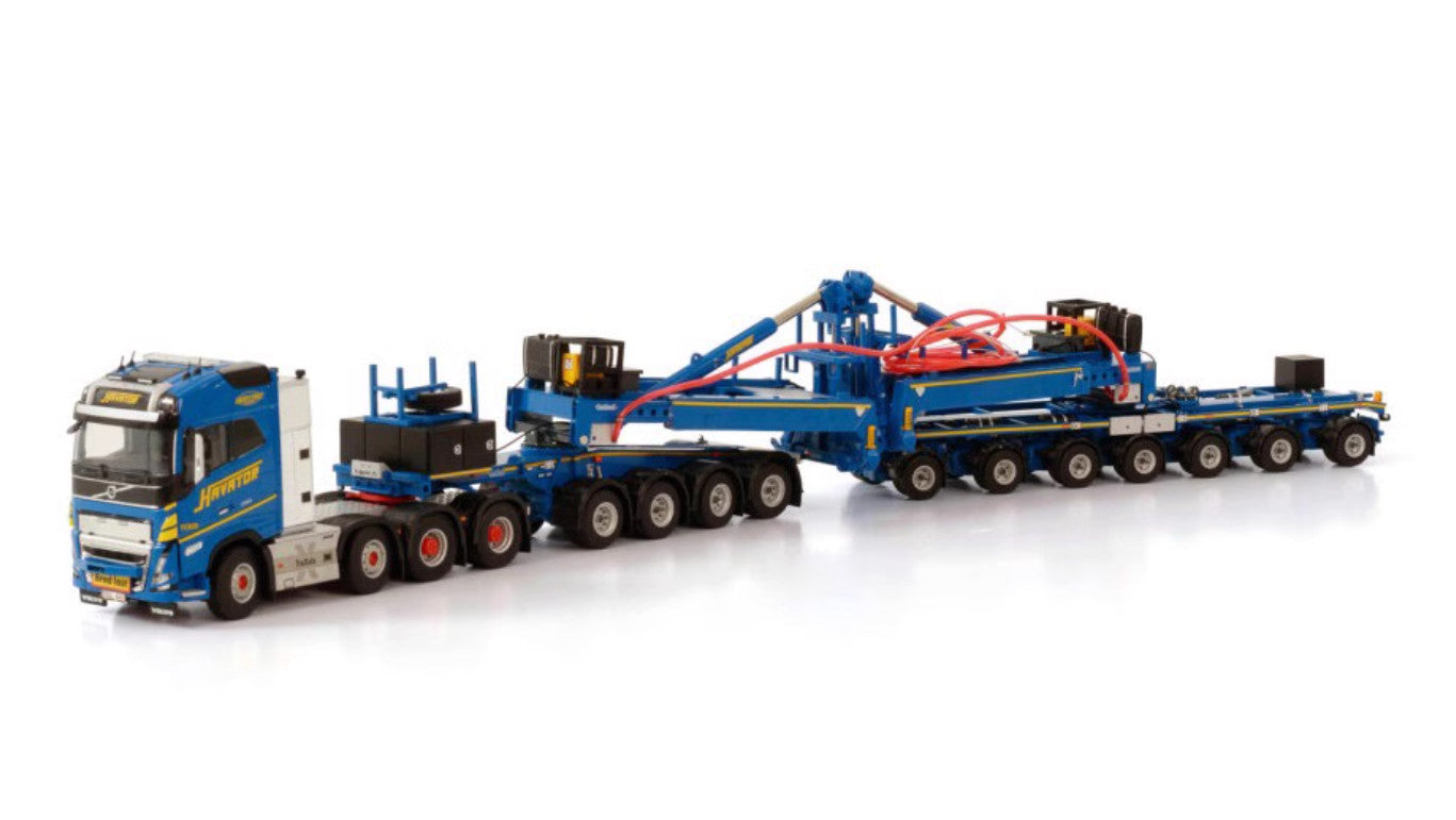 1:50 WSI FH5 8X4 Dolly Wind Power Trailer HAVATOR Machine Truck Diecast Model