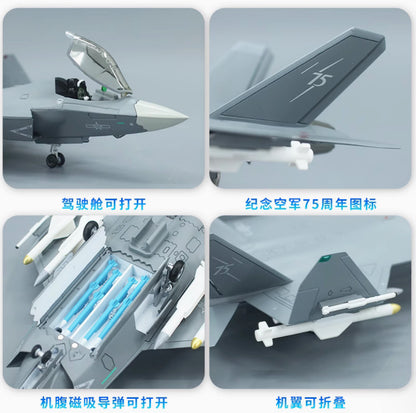 1:72 CHINA J-35 Fighter Jet Airplane Diecast Military Aircraft Aeroplane Model