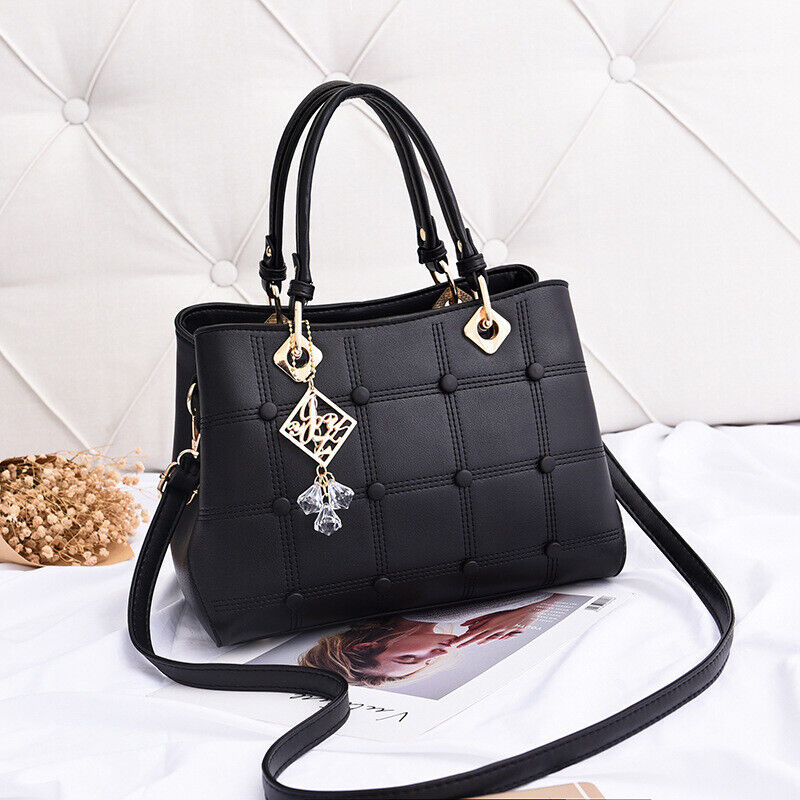 Womens Lady Handbag Shoulder Messenger Tote Crossbody Bags Purse Crystal Pendant