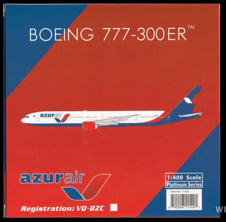 1:400 Phoenix Azur Air BOEING 777-300ER Passenger Aircraft Diecast Plane Model