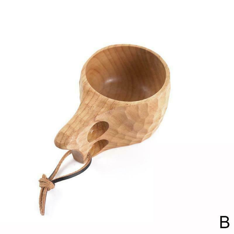 1pc Portable Wooden Coffee Cup Wooden Tea Cup Water Purifier Drinking Cup Mug