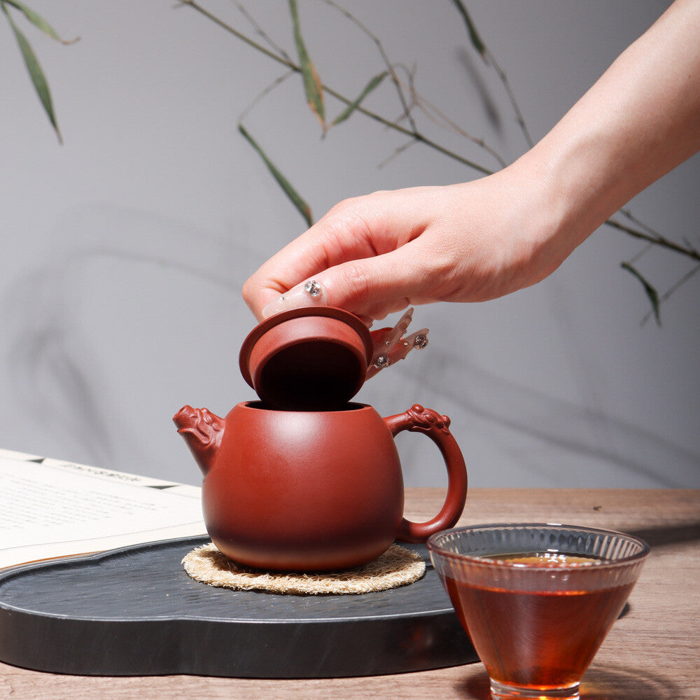 160ML Yixing Zisha Pottery Clovershrub Clay Mesh Dragon Egg Teapot Tea pot 龙蛋