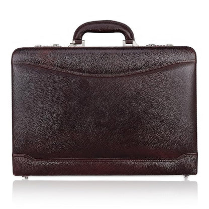 New Leather Travel Briefcase Combination Lock Office Business Handbag