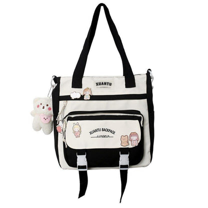 Backpack Shoulder Bags Multi Pockets Waterproof School Bag 31*11*32CM Blue Black