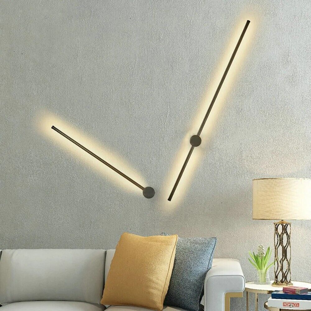 Wall Lamp Metal Minimalist Bedroom Bedside Light Creative LED Strip Linear 40cm