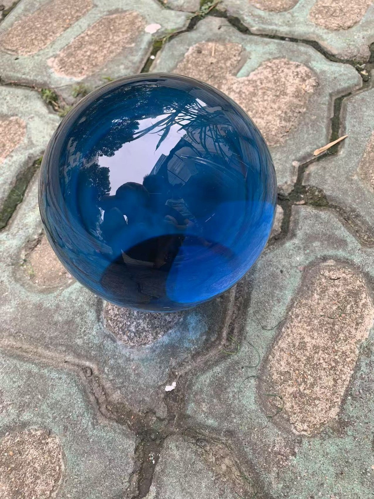 Crystal Ball Sphere for Feng Shui, Meditation, Decor, with Silver Flower Stand
