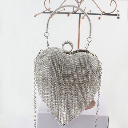Rhinestone Evening Bag Clutch Womens Diamond Banquet Clutch Wedding Bridal Prom