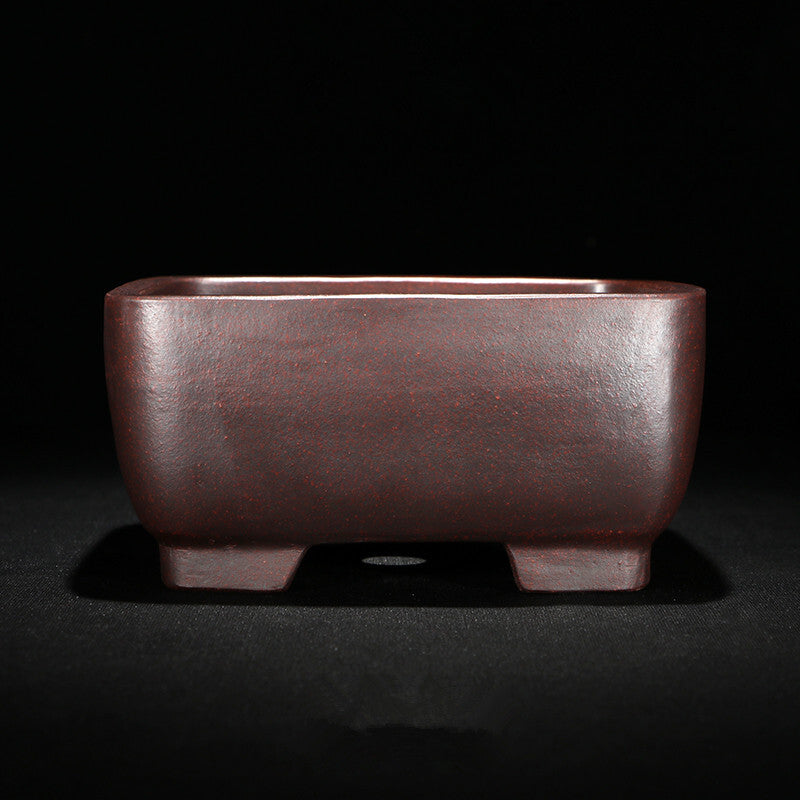 6 Yixing Zisha Classical Handmade Delicate Refine Square Potted Bonsai Plant Pot