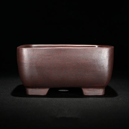 6 Yixing Zisha Classical Handmade Delicate Refine Square Potted Bonsai Plant Pot