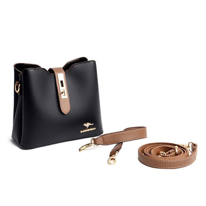Large Shoulder Bag Synthetic Leather Messenger Bags Fashion Tote Luxury Handbag