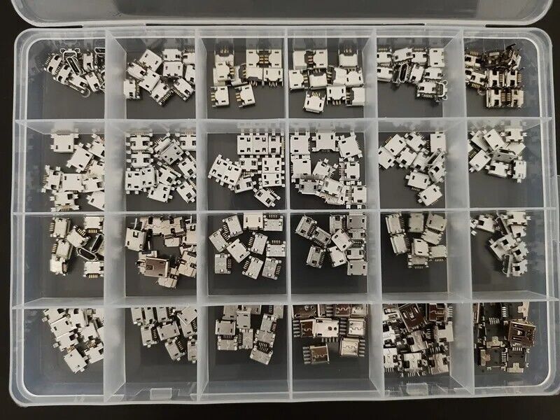 Connector Socket Jack 240Pcs Micro USB Android Mobile Phone Charging Accessories