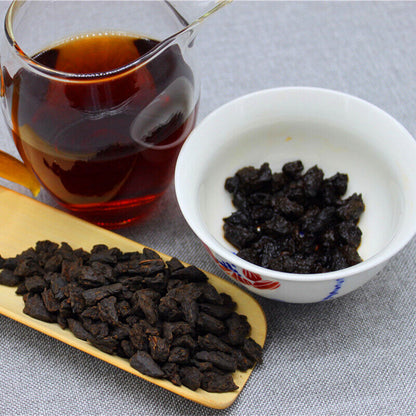 500g Yunnan Pu'er Tea Cloth Bag Tea Fossil Menghai Ripe Tea Pu'er