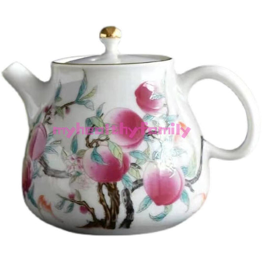 220ml Peach Pattern Xi Shi Pot Tea Set Teapot Kung Fu Tea Ceremony Kettle