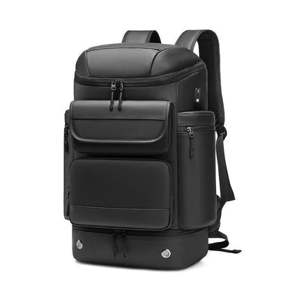 50L Men Travel Backpack Outdoors Mountaineering Bag Laptop Shoe Bag