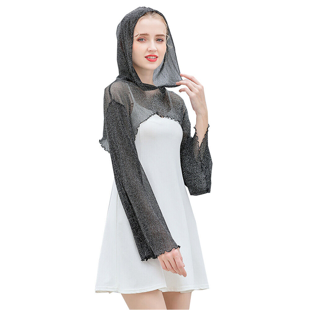 Hooded Fake Collar Ups for Women Sun Protection Top Fake Hat Beach Cover Summer