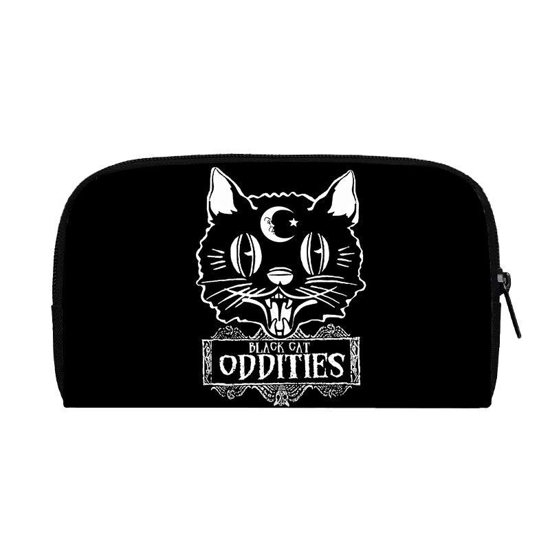 Black Long Wallet Witchcraft Skull Gothic Purse Passport Bag Phone Coin Purses