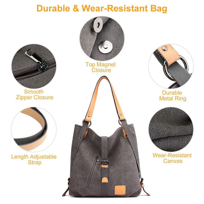 Women Handbag Shoulder Bag Lady Tote Purse Canvas Backpack Girl Fashion Bag Gift
