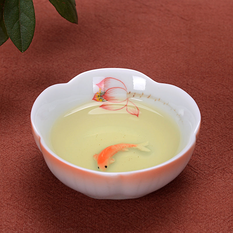 Chinese Tea Cup Handpainted Flower Ceramic Master Cup 80ml Kung Fu Tea Cups New