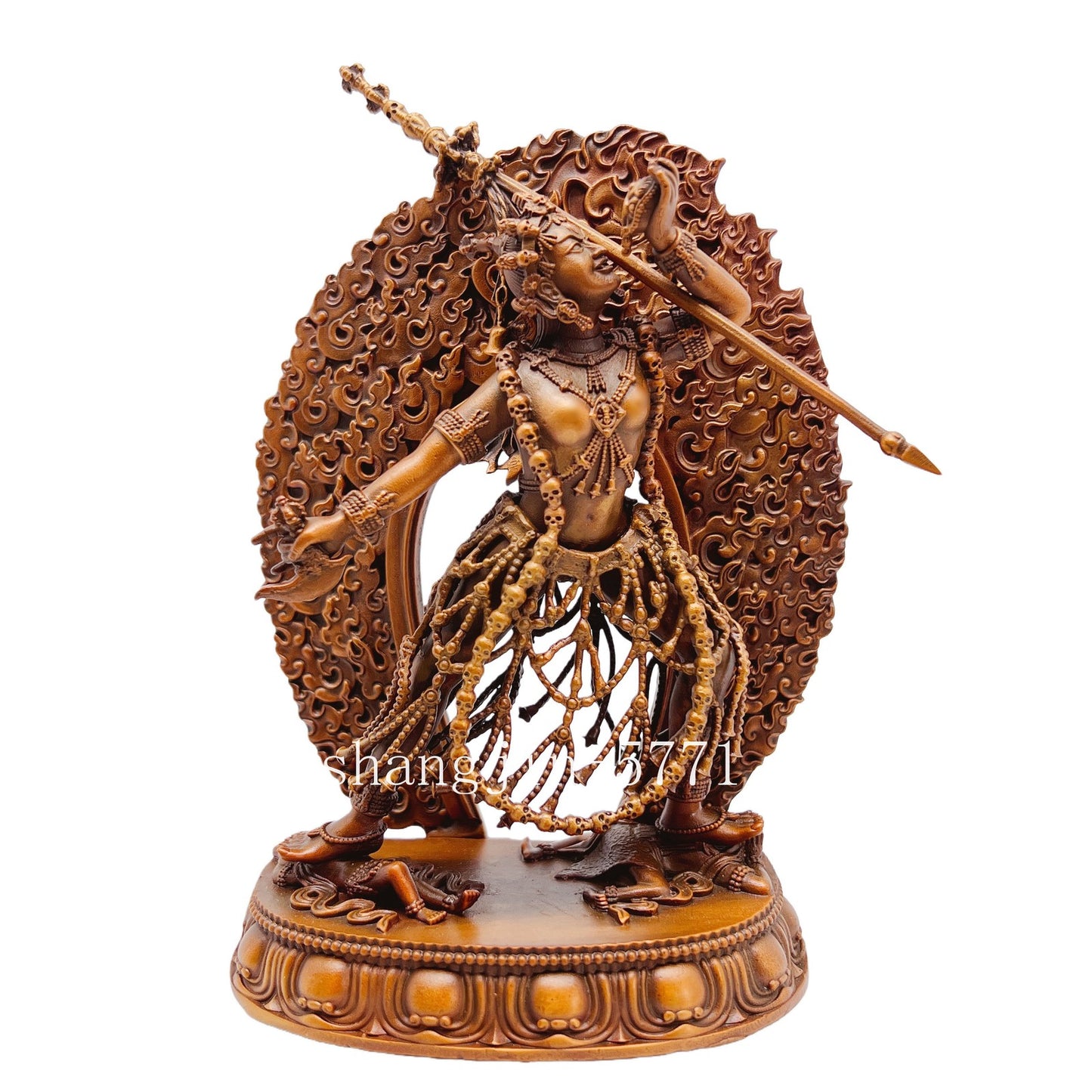 12CM Naro Khechari Goddess Blessing Buddha Copper Statue