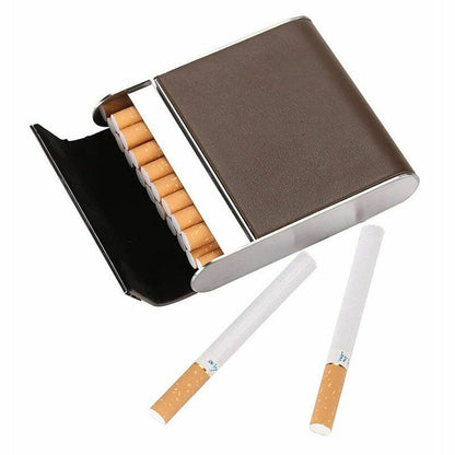 Leather Cigarette Case 20pcs Container Bank Card Box Tobacco Holder Mini Storage