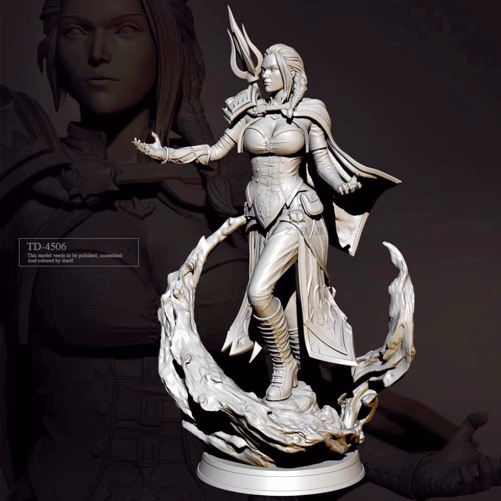 1/35 resin figure model kit Fantasy Mage Gianna Unassembled Unpainted