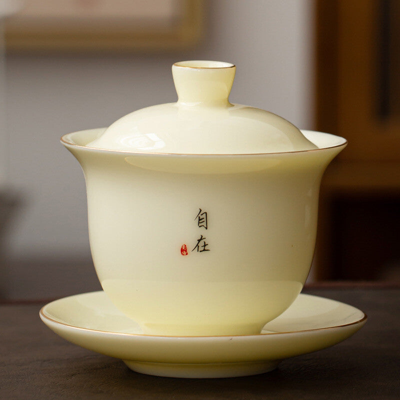 180ml Chinese Ceramic Gaiwan Tureen Tea Cup Bowl Kung Fu Tea Set Tea Ceremony