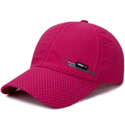 Unisex Breathable Mesh Hat Snapback HatAdjustable Quick Drying Hats Baseball Cap