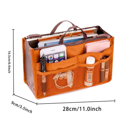 Organizer Insert Bag Folding Storage Handbag Travelling Cosmetic Bag 28*16.5*9CM
