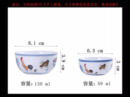Exquisitely Ceramic Chinese Handmade Chicken Cup Tea Bowl Household Teaware