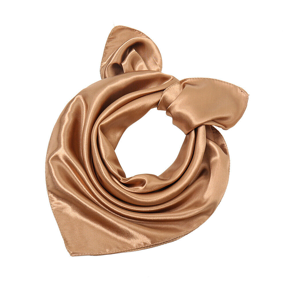 Silk Square Scarf 60cm Satin Neck Hair Tie Band Bag Ribbons Shawl Hijab 60*6